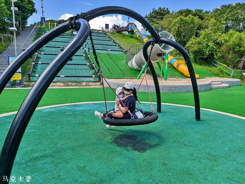 暖暖親子景點》暖暖運動公園兒童遊戲場、超長溜滑梯紅龍與灰龍